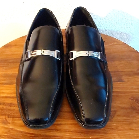 Stacy Adams Mens Black Leather Slip On Dress Shoes Loafers  Luxe Sz.12W